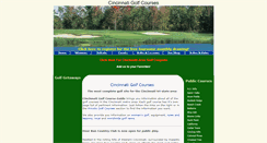 Desktop Screenshot of cincinnatigolfcourseguide.com